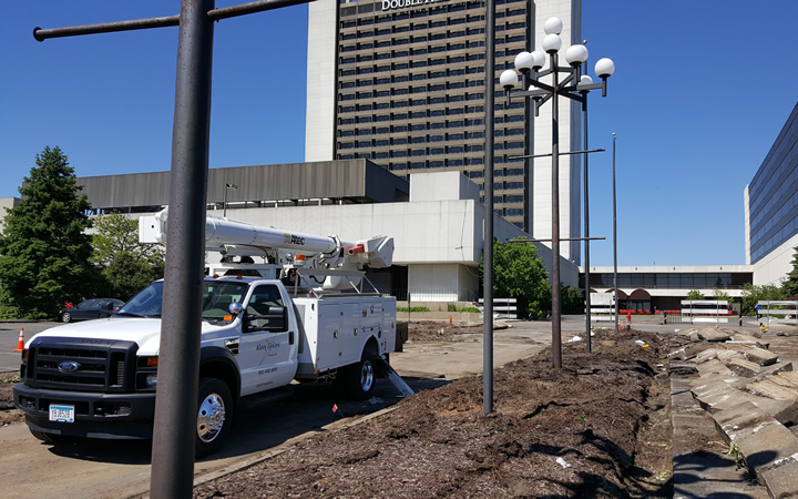 Parking Lot Lighting Installation